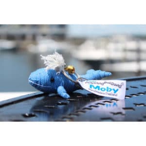 moby blue whale keychain