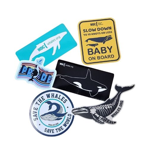 assortment of WDC stickers