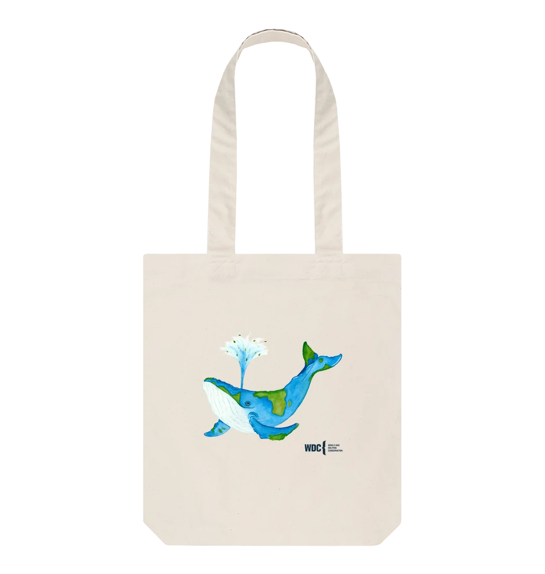 whale Store earth whale tote bag