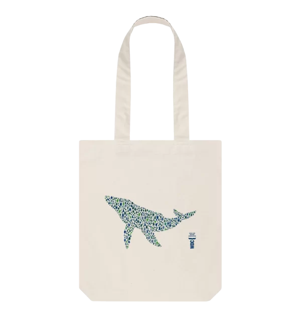 Whale store green whale tote bag